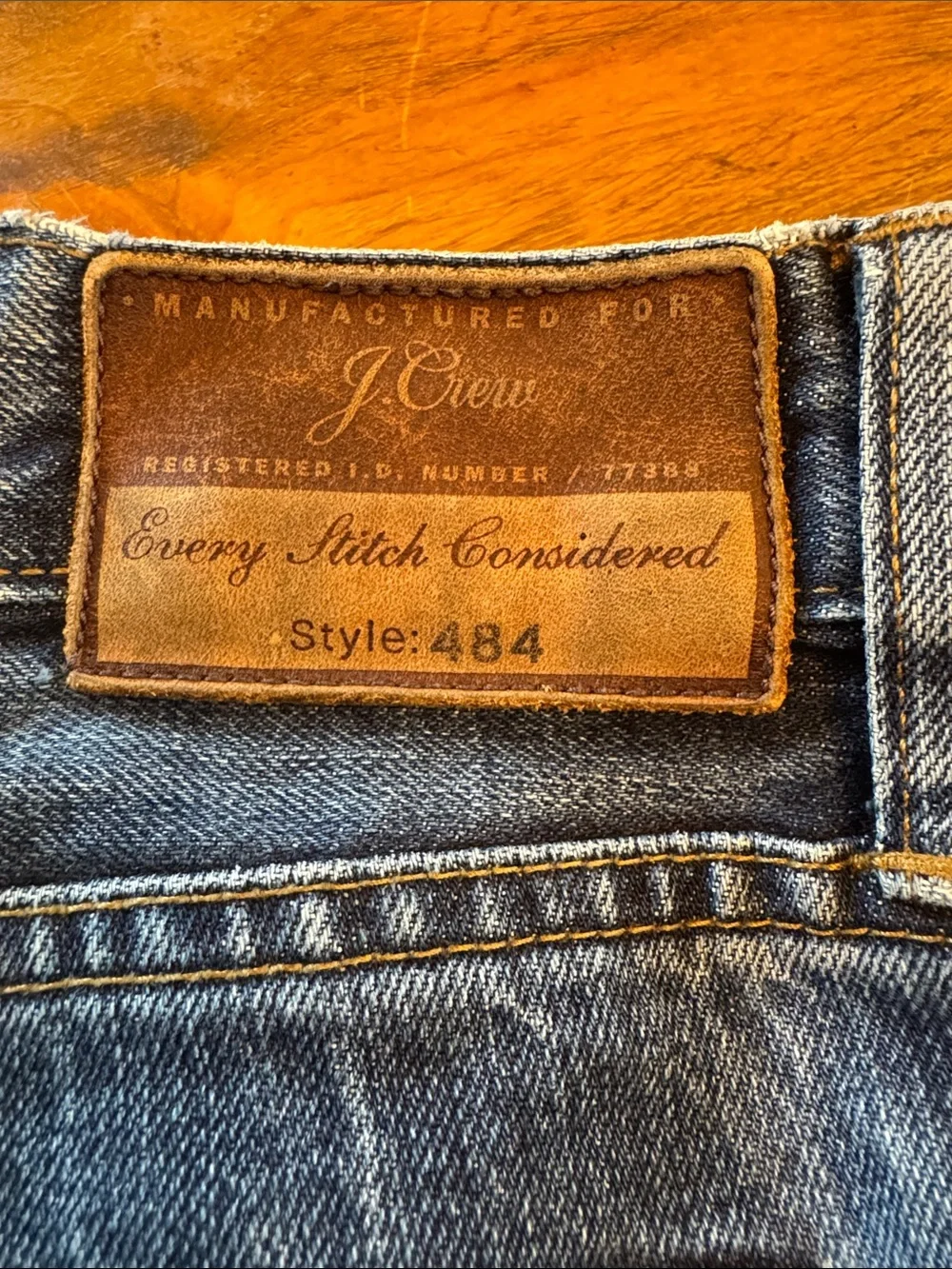 J Crew Men’s Slim Fit Style 484 Distressed Jeans 33x32